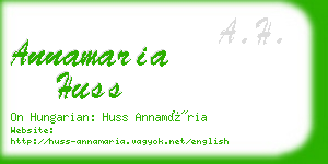 annamaria huss business card